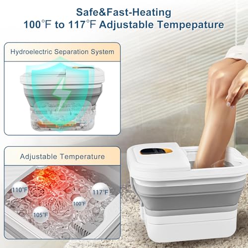 Spa de pies plegable con calor y masaje automático miniatura 4