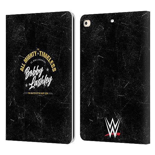 Head Case Designs Officially Licensed WWE Logotype Bobby Lashley Leather Book Wallet Case Cover Compatible with Apple iPad 9.7 2017 / iPad 9.7 2018