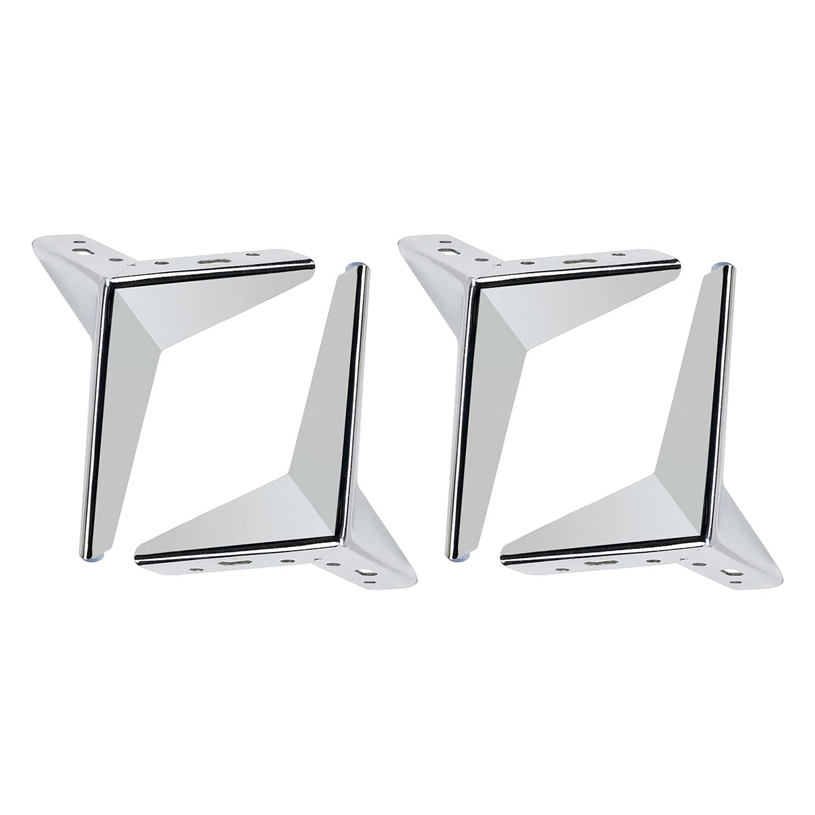 FCXURKOD Silver Metal Furniture Legs 15cm Triangle Replacement Feet for TV Cabinets Benches Armchairs Non-Slip & Wear-Resistant Easy Installation Stylish Design