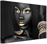 TAOMI Black Woman Portrait Artwork Egyptian Queen Gallery Poster Print Living Room Wall Art African