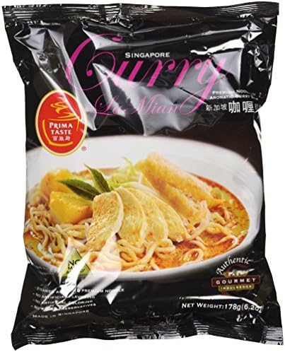 Prima Taste Curry La Mian, Singapore, 178g/6.2oz,(Pack of 12)