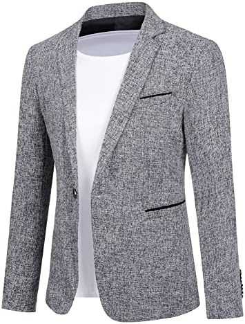 Men's Suit Jacket One Button Slim Fit Sport Coat Business Daily Blazer