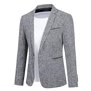 Cloudstyle Men’s Suit Jacket One Button Slim Fit Sport Coat Business Daily Blazer