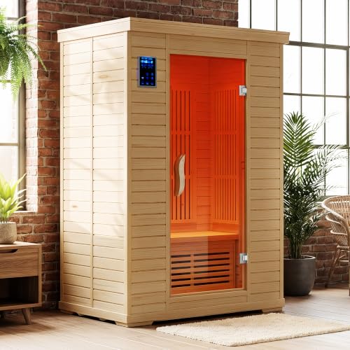 2 Person Far Infrared Sauna with Red Light Therapy
