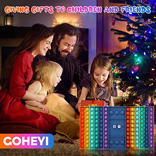 Goheyi Pop Kids Games Fidget Toy, Pop Rainbow Chess Board Fidget Toy, Push Bubble Fidget Sensory Toy For Kids, Autism Stress Relief Toy Games Easter Gifts For Kids #TOP6