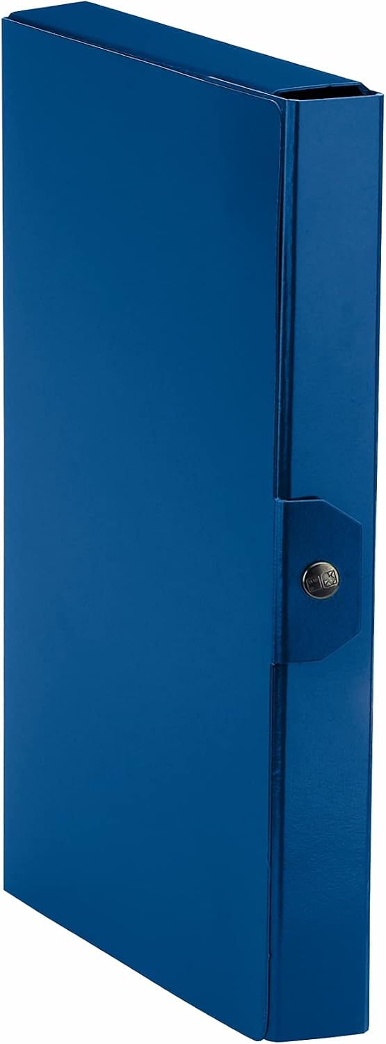 Esselte C24 EUROBOX Project Folder, 25 x 35 cm, Spine 4 cm, Blue, Pack of 1, 390324050