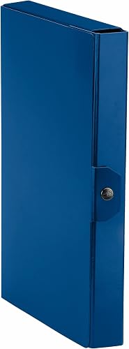 Esselte Cartelle a scatola Eurobox Azul - Carpeta A4, paquete de 5, lomo de 4 cm