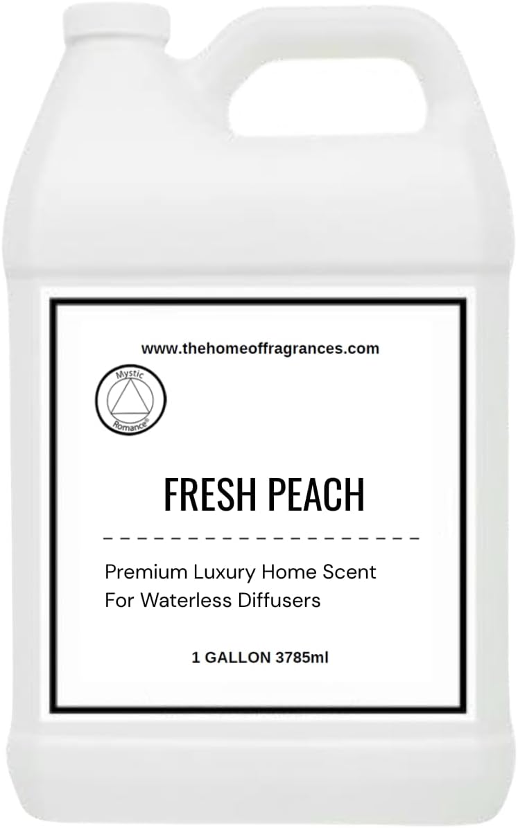 Mystic Romance Fresh Peach Gallon Aroma Oil – Oil Diffuser Air Freshener for Home, Essential Oil Diffuser Fragrance, Diffusers for Home & Apartment Essentials, Living Room Decor Scent (Gallon)