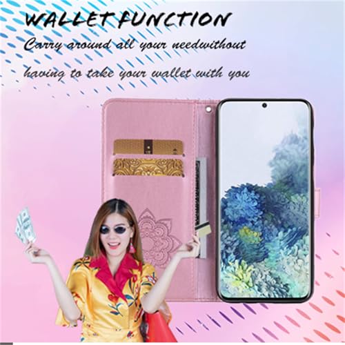 Coque iPhone 16e 2025 étui portefeuille similicuir rabat support rose - 3