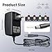 UL Listed 12V 2A 10ft Power Supply Adapter with 8 Tips, 24W 1.5A 1A 0.8A 0.5A AC/DC Switching Adapter for LED Strip Lights Keyboard BT Speaker Router Monitor Webcam Makeup Mirror DVR NVR CCTV Camera