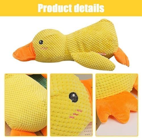Sunshine smile 25 * 28cm Ente Hundespielzeug,Anti Stress Ente Hund,Quietschspielzeug Hund Kuscheltier,Interaktives Hundespielzeug Unzerstörbar,Dog Toys für Kleine, Mittlere Hunde