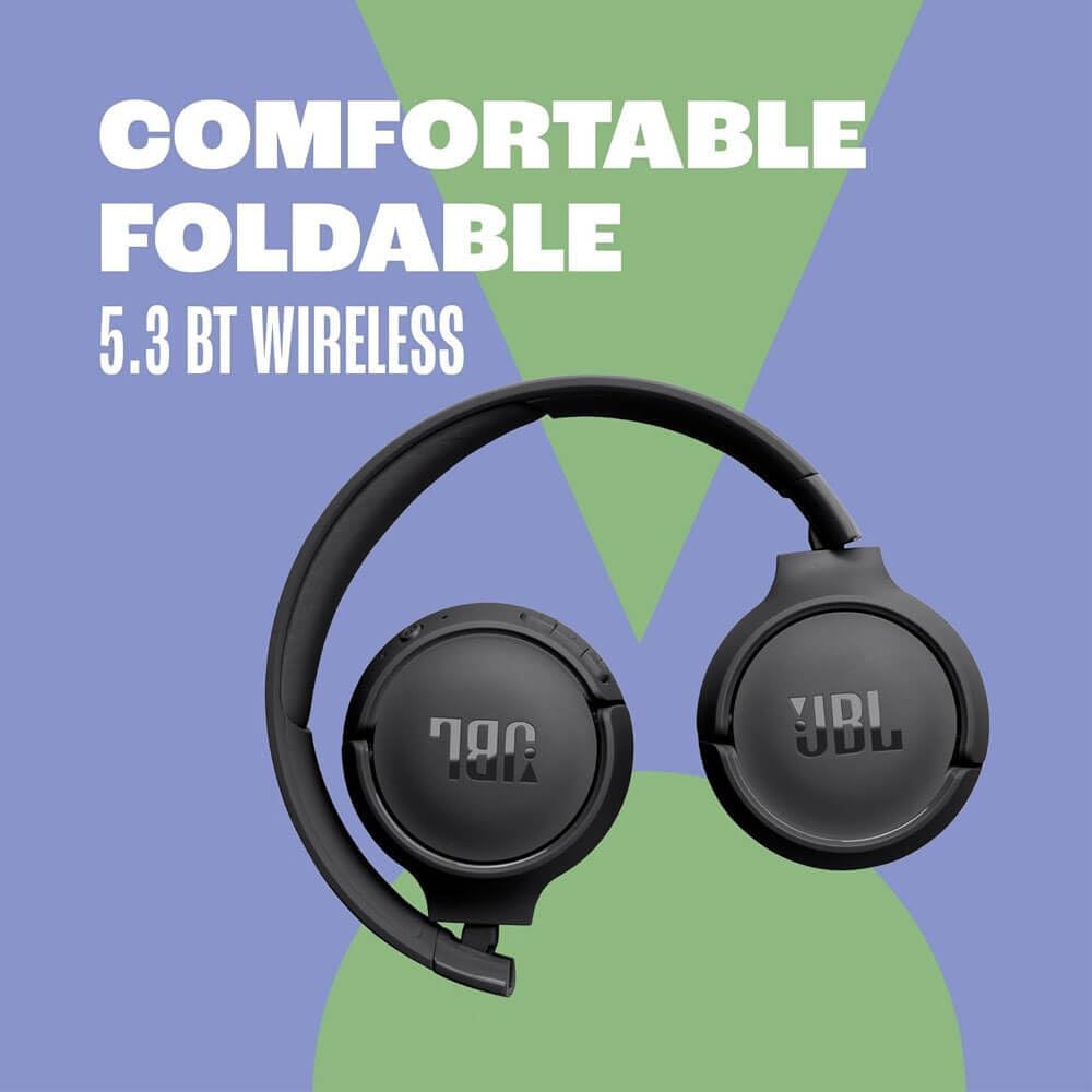 JBL Tune 520BT Wireless On-Ear Headphones, Up to 57H Battery Life and Speed Charge, Lightweight, Comfortable and Foldable Design, Hands-Free Calls with Streaming Bundle (Black) - Image 6