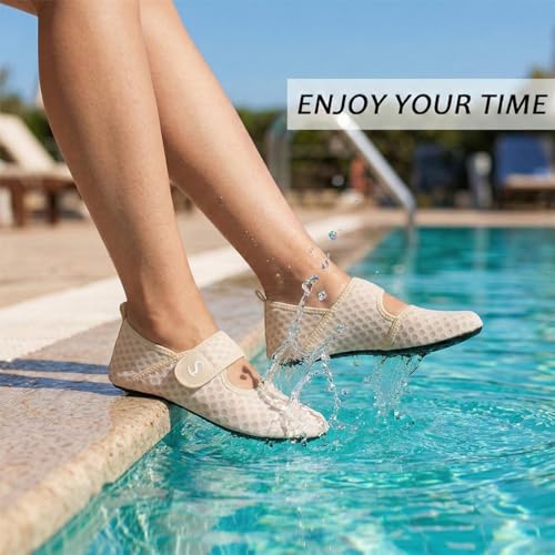 Image of Water Shoes for Women Men Barefoot Beach Swim Aqua Socks Summer Wide Slides Sandals Quick Dry Pool River Sea Sock Shoes
