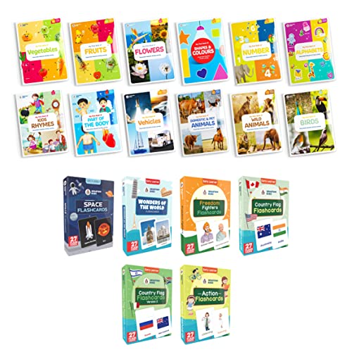 Image of Spartan Kids Picture Books Collection for Early Learning (Wipe & Clean) | Flash Cards for Kids | Pre-School Learning Pack | 1 to 6 Year Kids Learning and Educational Pack (Set of 5)