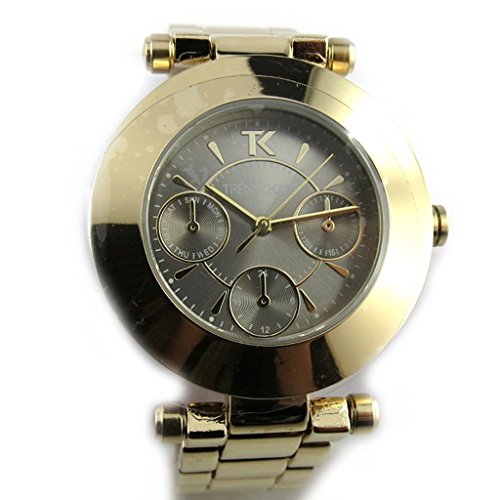 Les Trésors De Lily [N2423] - Montre Femme 'Trendy' Taupe doré