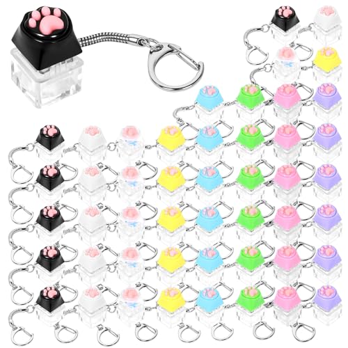Jouet de clavier anti-stress en cœur | Lot de 48 porte-clés colorés