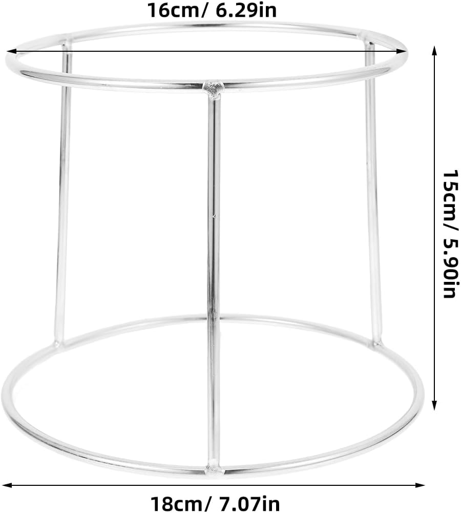 TIDTALEO Seafood Plate Rack Stainless Steel Pizza Holder 7.08 X 6.29 X 5.90 in Food Tray Rack for Household Seafood Restaurant Serving Stable Two-Tier Plate Stand
