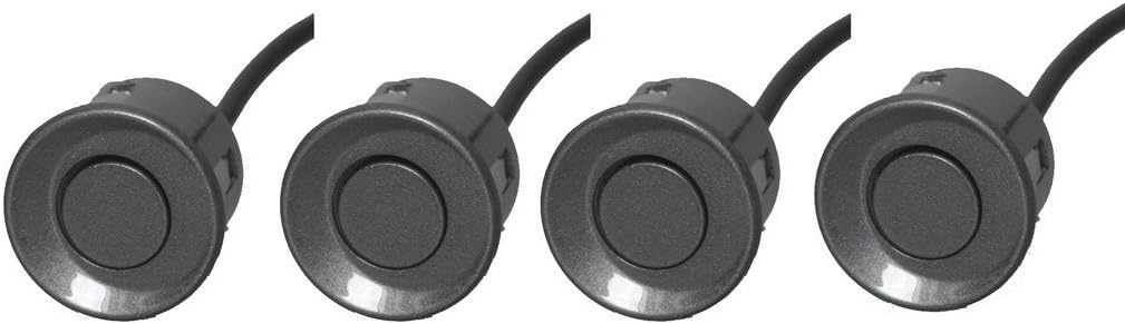 EKYLIN Car Auto Vehicle Reverse Backup Radar System with 4 Parking Sensors Distance Detection + LED Distance Display + Sound Warning (Gray Color)