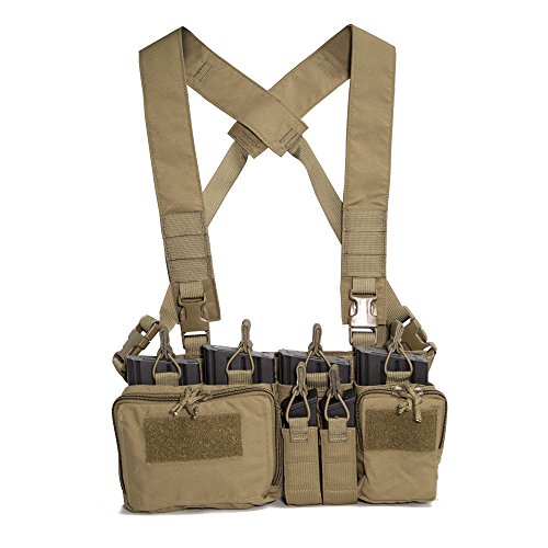 Heavy Pecho Rig Coyote chaleco táctico porta cargadores outdoor