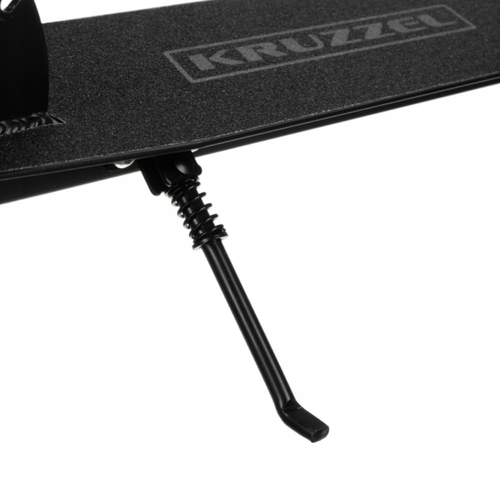 KRUZZEL Roller Kinder Klappbar ab 8 Jahren bis to 100 kg 200-mm-Räder - Höhenverstellbar Lenkrad 87–92–98 cm -Scooter Grau mit Fußbremse und Flaschenhalter - Aluminiumrahmen 25629