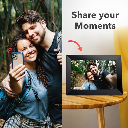 Frameo Digital Picture Frame Digital Photo Frame WiFi 32GB 10.1 inch Photo Frame 1280x800 HD IPS Touch Screen Auto-Rotat Built in 32GB Storage Share Moments Instantly via Frameo App from Anywhere - Image 4