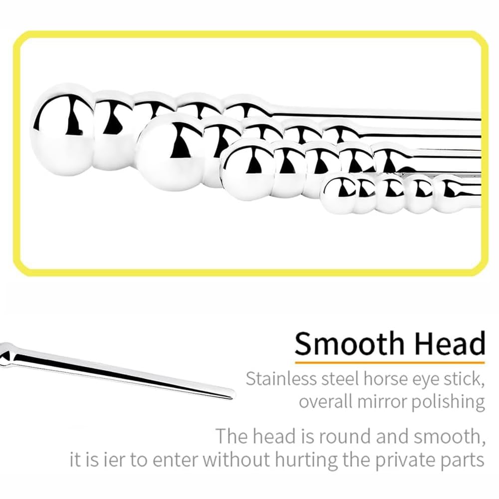 Kuaecr Edelstahl Harnröhren Dilatatoren Mit Größenskala Metall Katheter Sounds Stimulation Prostata Prinzenzepter Penis Stick Stab Masturbation SM Erotik Sexspielzeug für Männer Schwuler (4 Pcs)