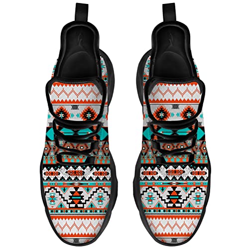 Ciadoon Aztec Shoes for Men Women Road Running Shoes Sport Walking Tennis Sneakers Cross Trainer Shoes Gifts for Boy Girl3