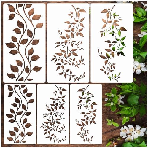 yhslmh Large Vine Stencils for Painting on Wood Wall 16 Inch Reusable ...