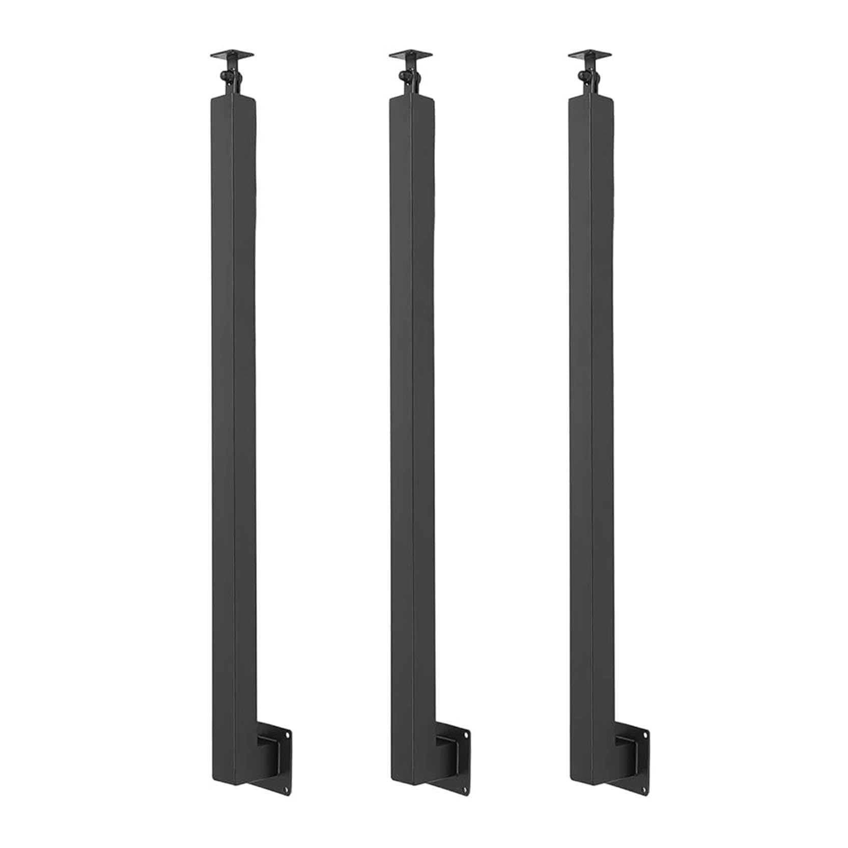 GLDYTVF Square Stair Baluster Posts,Indoor Stair Railing Deck Balusters,270°Adjustable Metal Railing Spindles,Stair Handrail for Attics Decks Patio Railings,Side Mount(Size:75cm/29.5in,Col