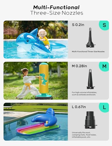 Gonfleur matelas gonflable rapide 5000mAh pour camping et piscine