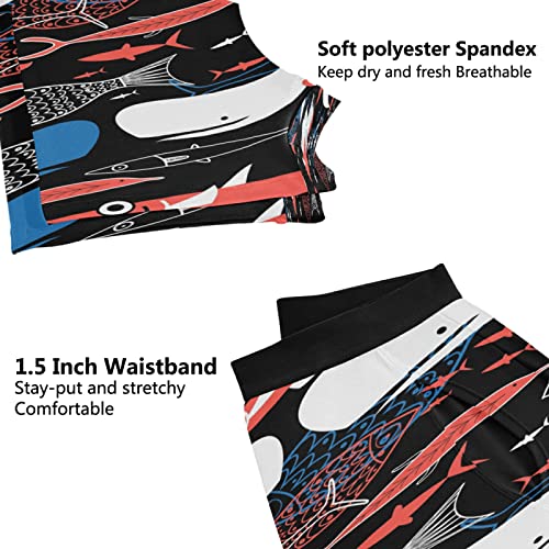 Bóxer para hombre calzoncillos pack de 2 ropa interior elástica de delfines y peces marinos 4