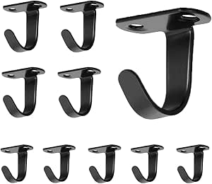 Hat Hanger Stainless Steel Wall Hooks - U-Shaped Coat & Robe Hooks For Indoor Outdoor Use (10 Pack Black) Indoor Outdoor Wall Hooks