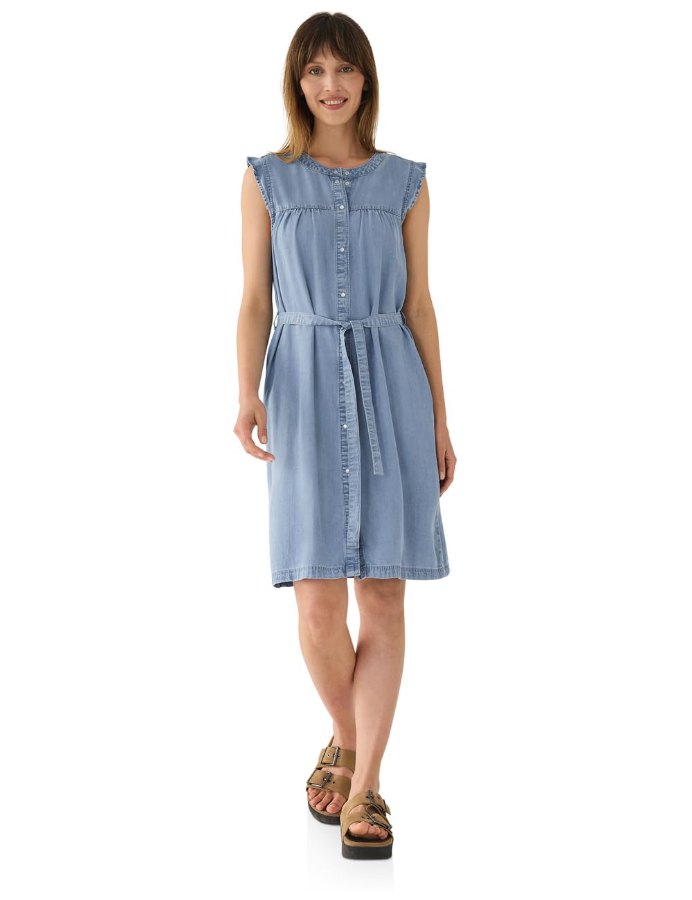 Street One Studio Washed Look Dress Light Blue Soft Wash 46