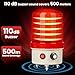 Industrial LED Rotating Warning Light, AC110V Beacon Strobe for Public Emergency Alarms, Outdoor Safety Siren with Volume Adjustment/Plug and Buzzer (2PCS-RED)
