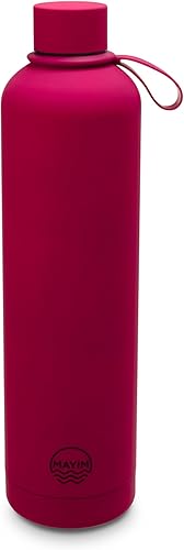 Miniatura 1 de Mayim "The Dome" Botella de agua aislada de acero inoxidable con tapa superior de rosca, botella de agua deportiva con acabado mate súper suave al