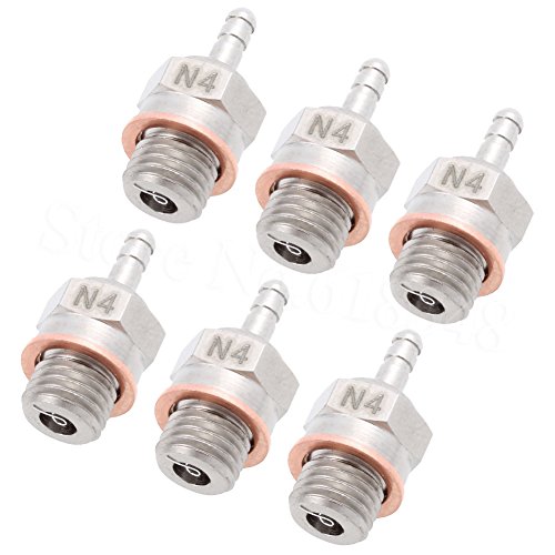Hobbypark 6Pcs 70117 Glow Plug #4 N4 Spark Medium Hot Nitro Engine Parts For Traxxas Redcat Hpi Hsp 1/8 1/10 Rc Car Truck Buggy #TOP4