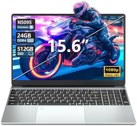 Ordinateur Portable 15,6, Win 11 Processeur Core i5-8210Y, 24 Go RAM, SSD 512 Go, écran IPS Full HD 1200p,Ports USB 3.0, Type-C, TF, Mini HDMI, BT 5.0, webcam, Wi-Fi 5.0. Pour studio