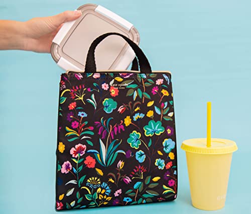 Image of kate spade new york Portable Soft Cooler Lunch Bag, Thermal Tote with Insulated Interior Lining and Storage Pocket, Lunch Tote for Women, Autumn Floral
