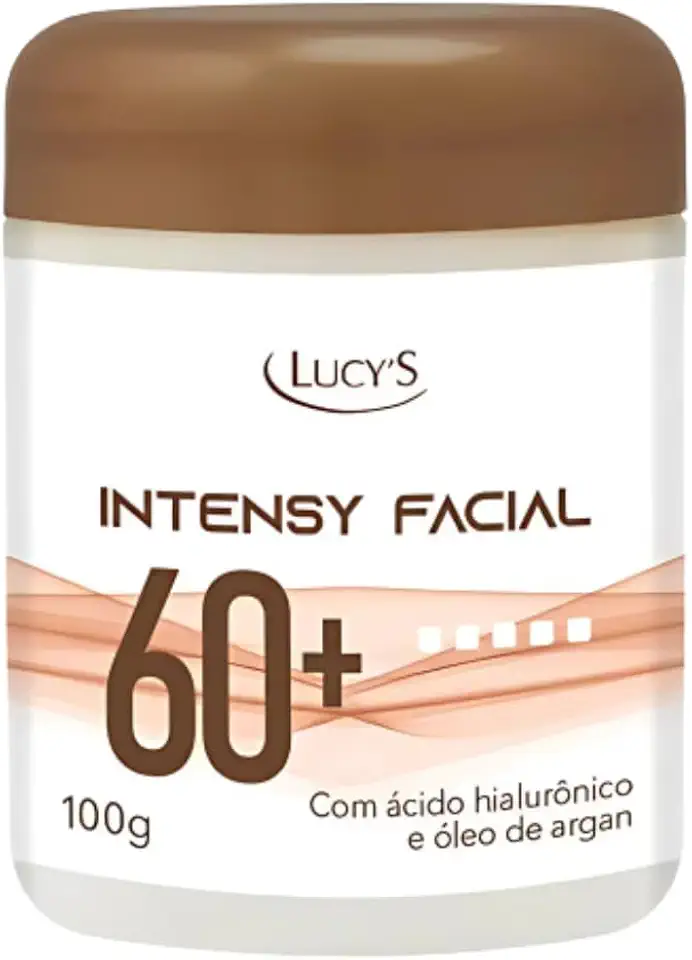 Creme Facial Rosto 60 Para Rugas Antirrugas Antissinais com Ácido Hialurônico e Óleo de Argan 100g