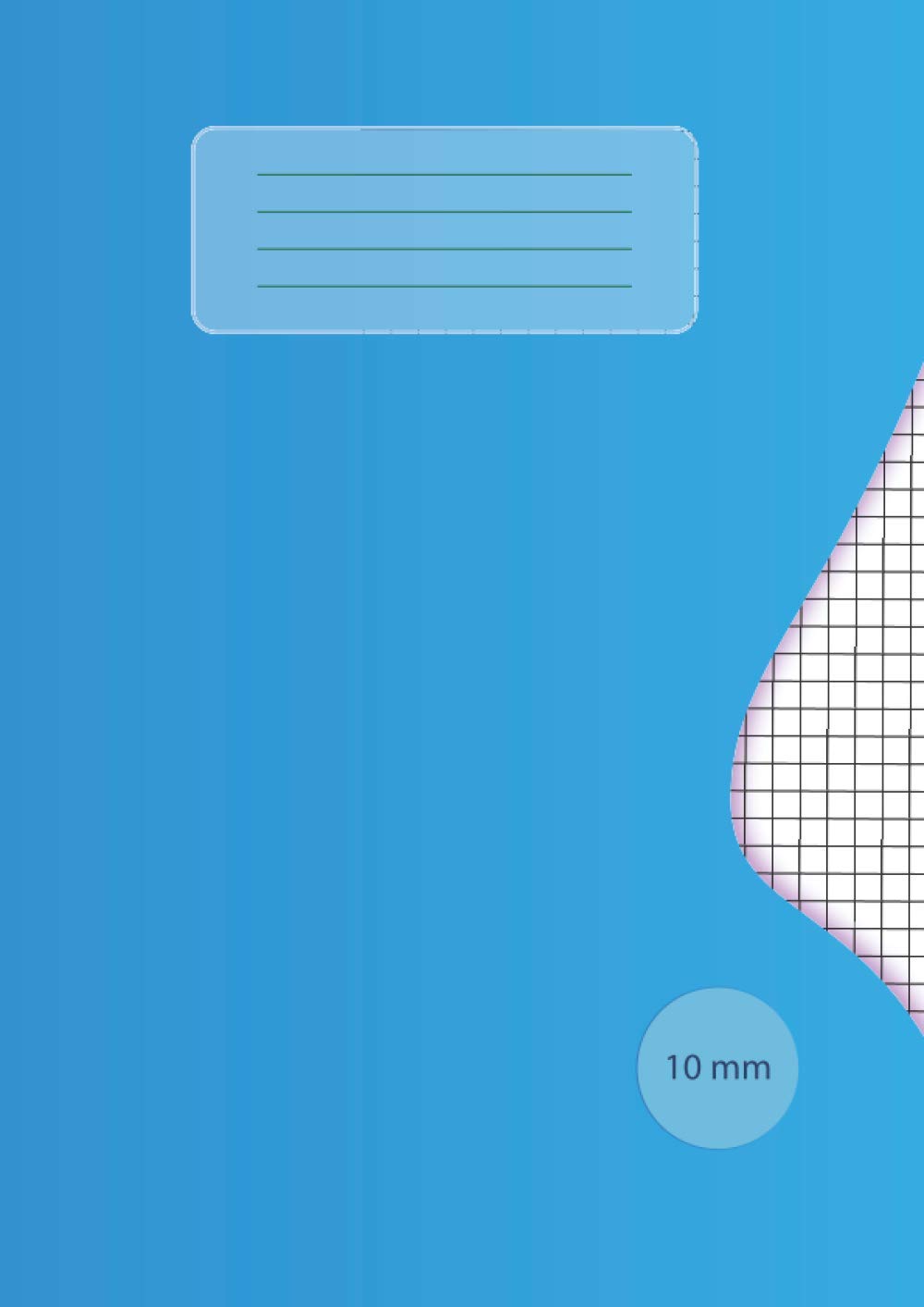 Maths Exercise Book A4 10mm: A4 School Exercise Book,10mm (1cm) Squared Quad Ruled Grid Paper Notebook for Math and Science Students,Blue Paperback, 100 Pages