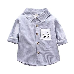 Gyratedream Lente Herfst Casual Baby Jongen Gestreepte Letter afdrukken Lange Mouw Shirt Kids Blouse