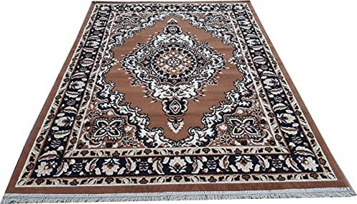 Image of Home Decore Acrylic Carpet for Your Living Room & Drawing Room Aywhere in Your Home (180X240 Gold Colour)- 6x8 Feet