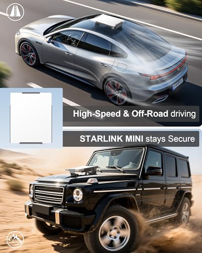 Image of for Starlink Mini Mount, Magnetic Starlink Mini Car Mount Base Suction Cup Accessories Truck RV Flat Rack Roof Sunroof Kit Boat V4,for Camping, High-Speed & Extreme Conditions (Gray)