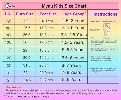 Image of Myau Girls' Glitter Embroidery Design Slip-On Shoes, Casual Sneakers for 3-8 Years
