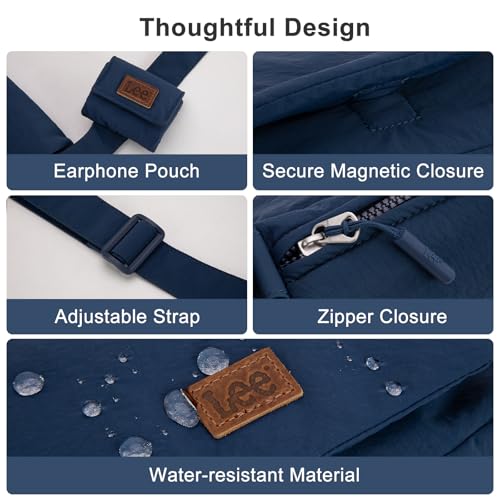 Image of Lee Small Crossbody Bags for Women, Lightweight Mini Shoulder Bags for Women Going Out Purse, Casual Bag with Earphone Pouch