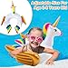 2 Pcs Pool Floats for Kids-Unicorn Swim Floats & Beach Ball Summer Beach Pool Toys,Inflatable Pool Floaties Unicorn Swimming Ring Ride On for Kids 3-8 Years Girls Boys Toddler Summer Party Water Toys