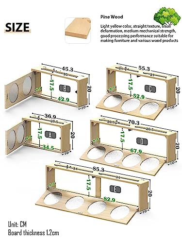 Routeur WiFi mural en bois avec porte en acrylique givré – Support nizer pour meuble TV, console Ma, télécommande, DVD, décodeur, noir