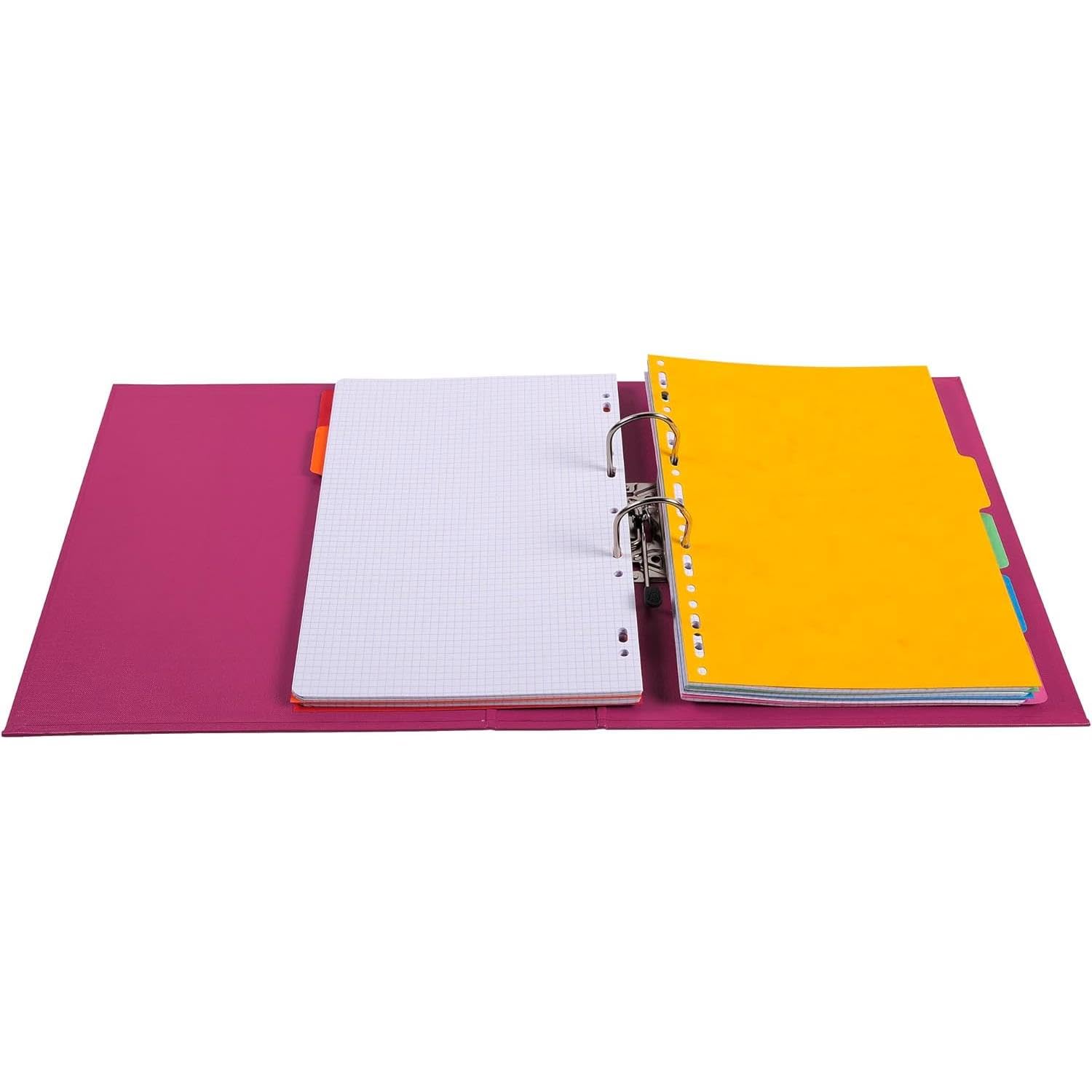 Raccoglitore a leva A4, dorso 70 mm, rivestito in PVC, colori assortiti (10 colori vivaci) – Set di 10