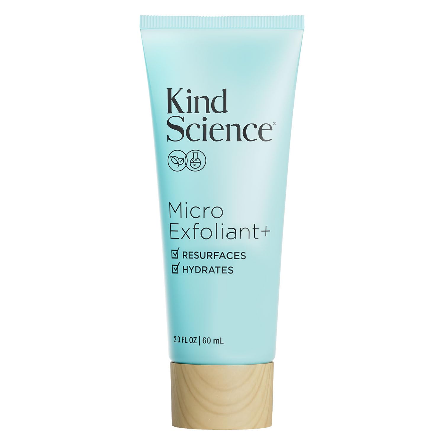 Kind Science by Ellen DeGeneres Micro Exfoliant Face Scrub - Exfoliating Face Wash + Facial Mask with AHA to Smooth, Brighten & Hydrate Skin - Paraben Free, Dye Free & Fragrance Free, 2 oz