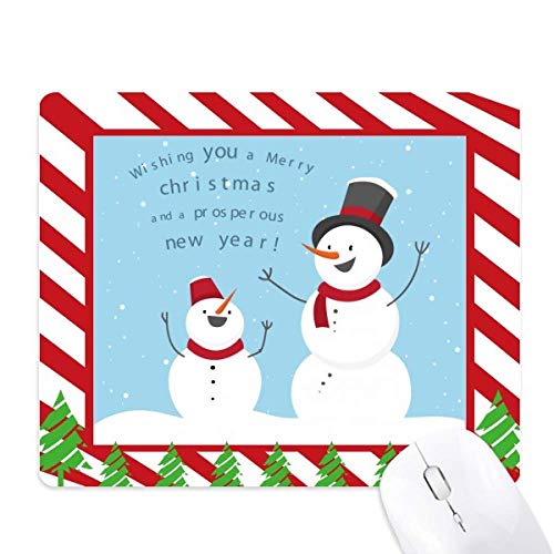 Tapis de souris Noël bonhomme de neige bleu ciel pour décorer votre bureau